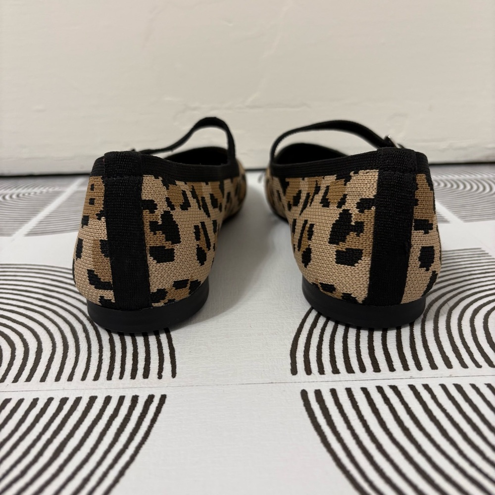 Rachel Zoe Leopard Print Mary Jane Ballet Flats Sz 8 - Picture 3 of 7
